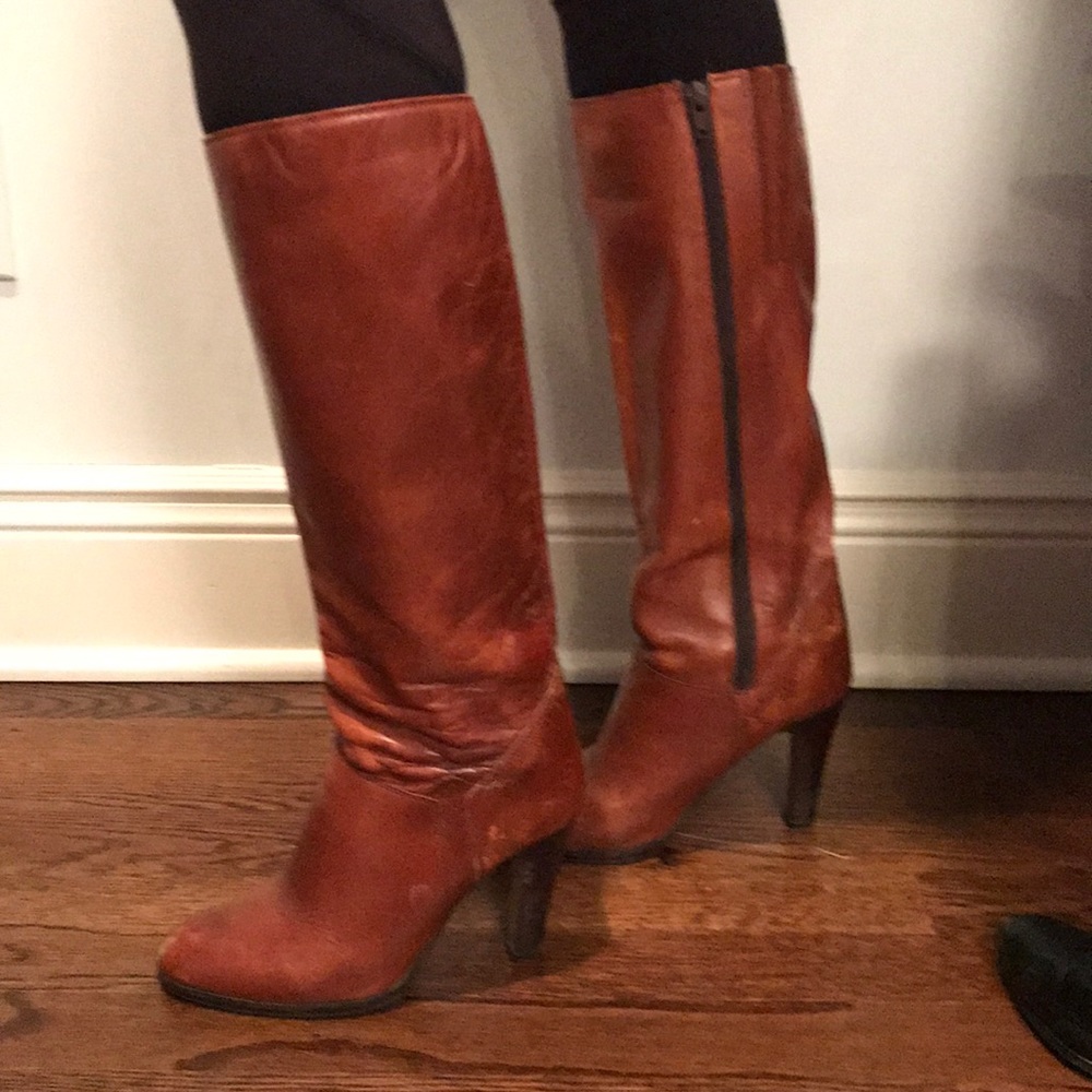 Vintage cognac boots